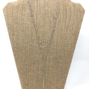 Angel Bar Necklace Silver